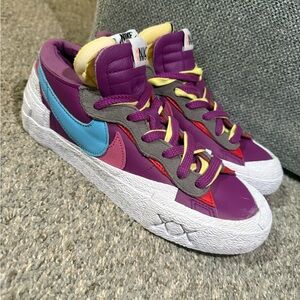 Nike Purple and Blue High-Top Sneakers